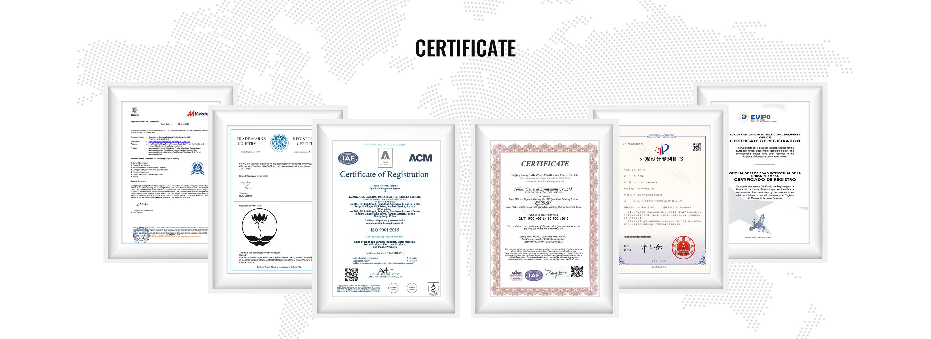 Certifications de production de brillance